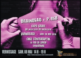 Affiche / Flyer exposition Braindead chez Contraseptik